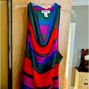 Myth size M bright pink multicolored sleeveless scoop neck top.